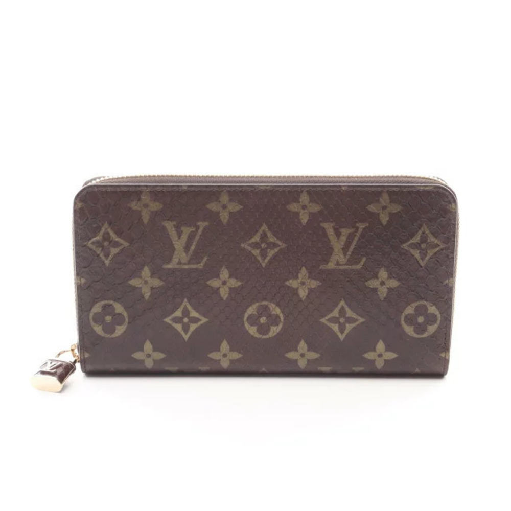 Louis Vuitton Zippy Wallet Monogram Round Long Exotic Leather Brown